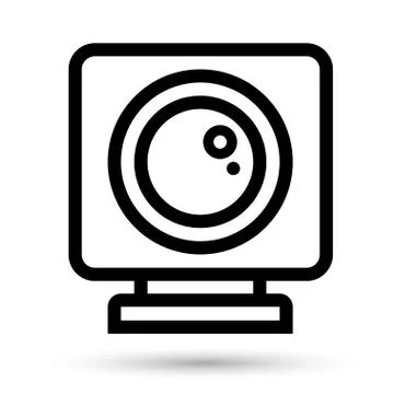 Desktop web camera linear icon Stock Illustration