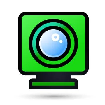 Desktop web camera linear icon Stock Illustration