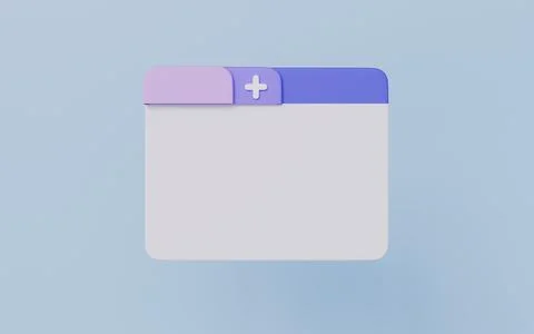 Desktop Web UI 3d illustration Stock Illustration