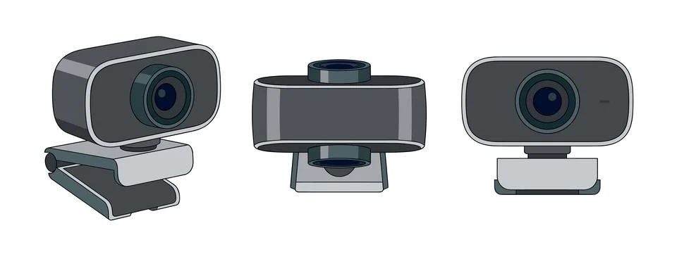 Desktop Webcam Stock Illustration