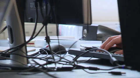 Desktop working scene Stock Footage 78088783