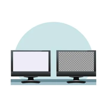Desktops computers monitors devices digital Stock Illustration