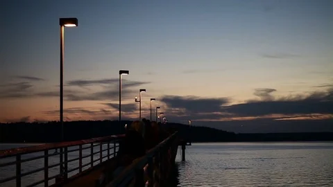 DesMoines pier Stock Footage 77258154