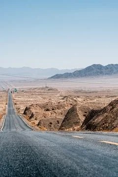 The desolate and lonely path of China Stockfoto's