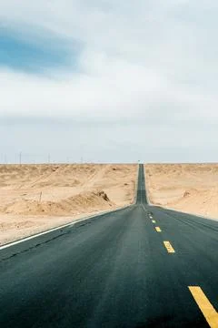The desolate and lonely path of China Stockfoto's