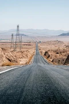 The desolate and lonely path of China Stockfoto's