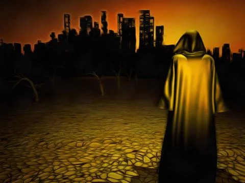 Desolate city Stock Illustration