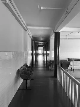 Desolate Hallway Perspective Stock Photos