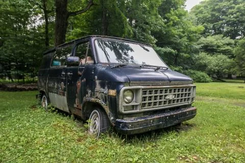 Desolate minivan Stock Photos