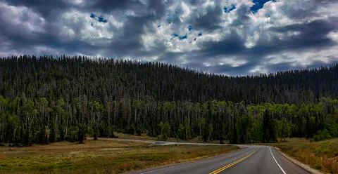 Desolate-Mountain-Highway Stock Photos
