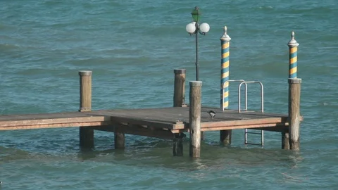 Desolate pier Stock Footage 106564341