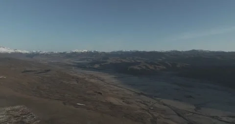 The desolate plateau grasslands in winter Video stock 338153291