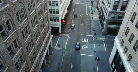 Desolate San Francisco Streets during the COVID Shelter in Place order Stock Footage