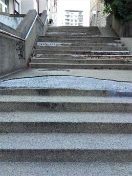 Desolate stairs not far from the city center of Maribor Stock Photos
