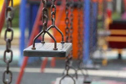 Desolate swing set Stock Photos
