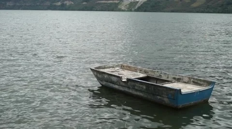 Desolation empty boat in autumn Stock Footage 67363627