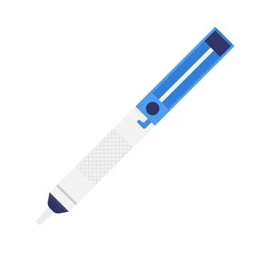 DeSoldering Pump Flat Illustration. Clean Icon Design Element on Isolated W.. Illustrazione stock