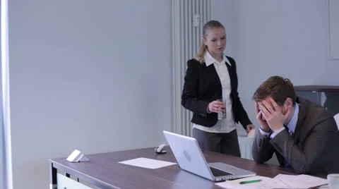 Despair in the office Stock Footage 24752775