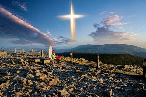 Despair prayer Foto stock