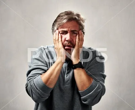 Despaired hopeless man . Stock Photos