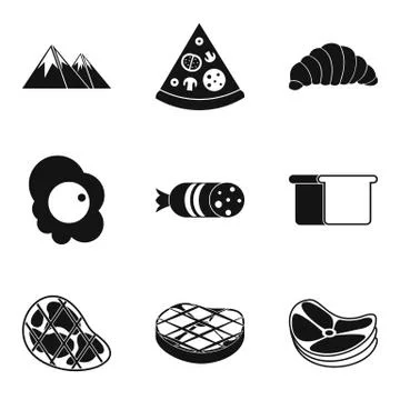 Despatch office icons set, simple style Stock Illustration