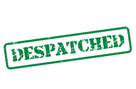 Despatched typographic stamp Stock Illustration
