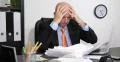 Desperate Businessman Financial Payment Cash Problems Invoices Insolvency 4k or 4k+ Resolution