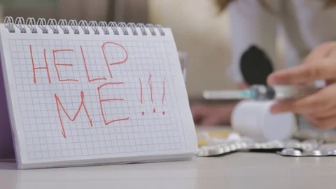 Desperate child in depression. suicide Stock-Footage 111273360