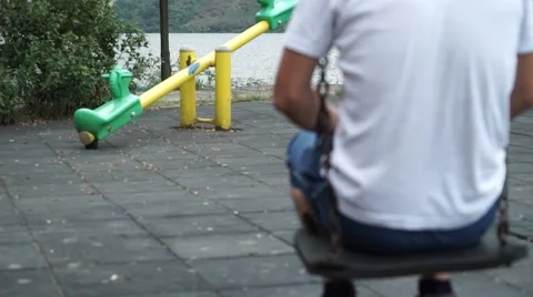 Desperate lonely man on park Stock Footage 67361969