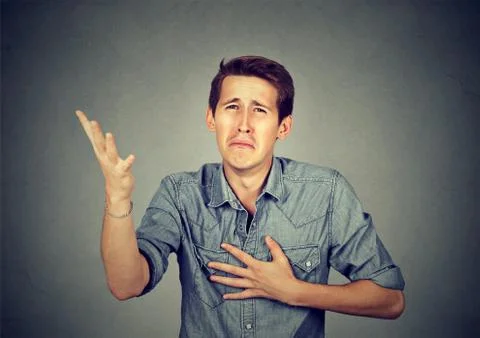 Desperate man begging asking for help forgiveness Stock Photos