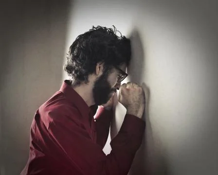 Desperate man Foto stock