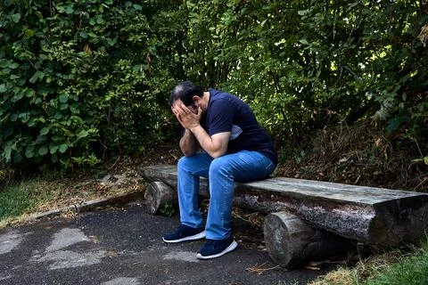 A desperate man Stock Photos