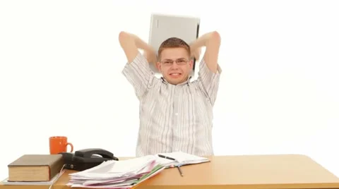 Desperate Manager Stock Footage 52641877