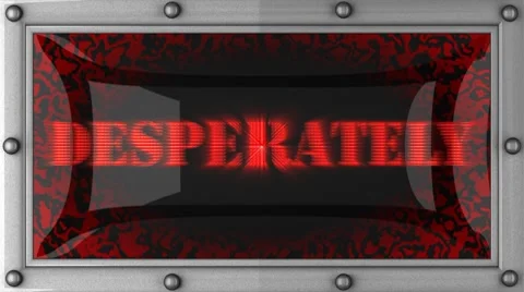 Desperately on led Video stock 8694156