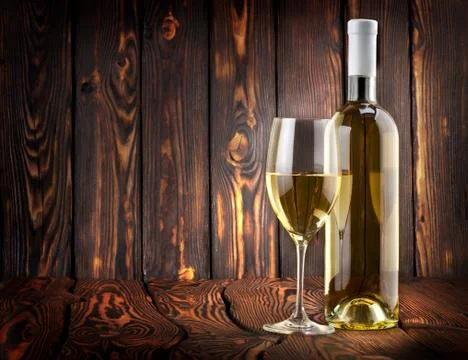 Desser white wine on the table Stock Photos