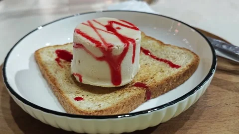 A dessert 0n the plate Stock Footage 328266594