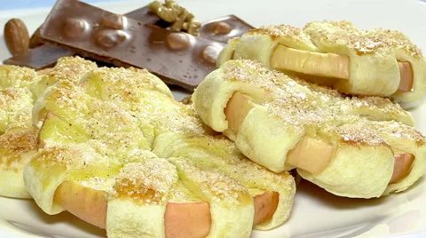 Dessert. Apple chamomile Video stock 58630496