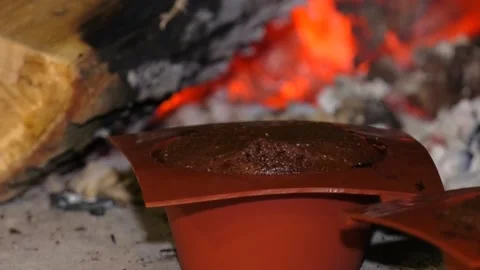 Dessert is baked in silicone baking dish Stock-Footage 103375656