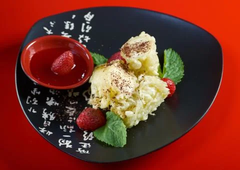 .dessert with banana Foto stock