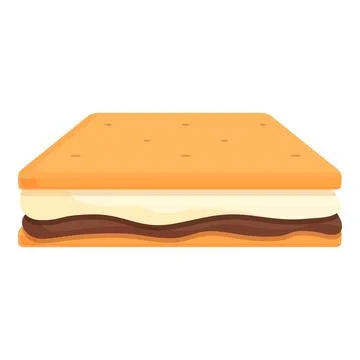 Dessert biscuit icon cartoon vector. Sweet fire Stock Illustration