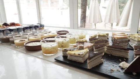 Dessert buffe Stock Footage 89650411
