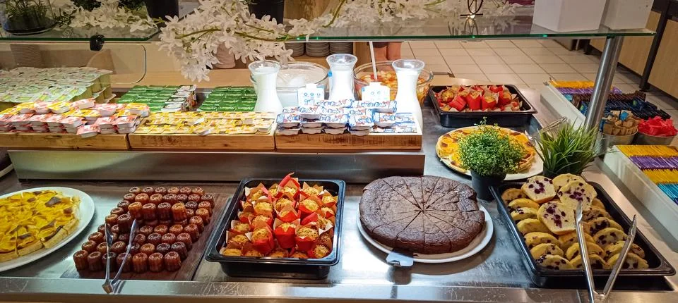 Dessert buffet in a restaurant Foto stock