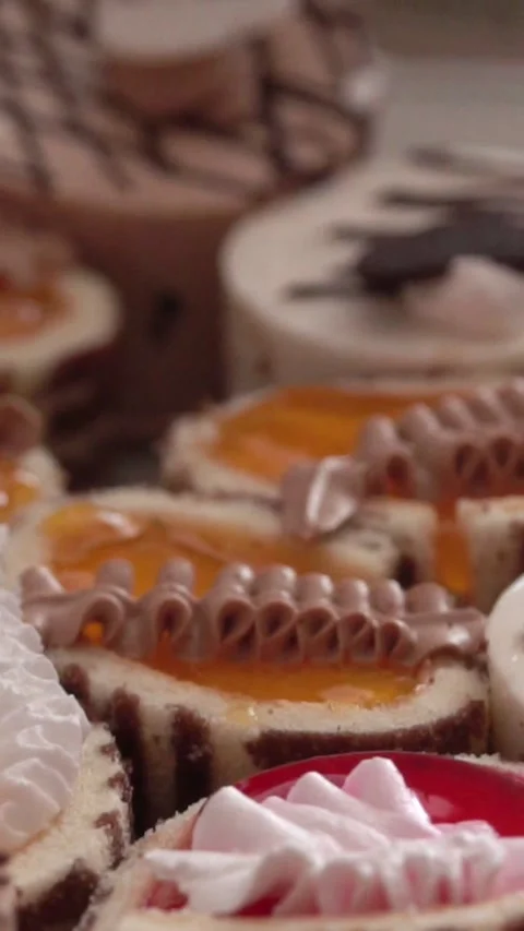 Dessert, cake, cooking, fresh, table, Stock Footage 312000254