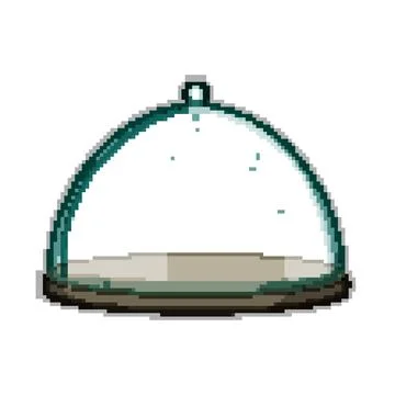 Dessert cake dome pixel art vector illustration Stock Illustration