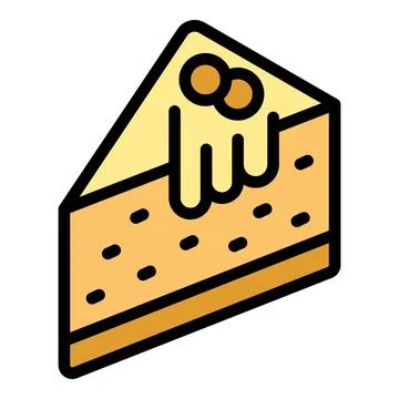 Dessert cake icon vector flat Illustrazione stock
