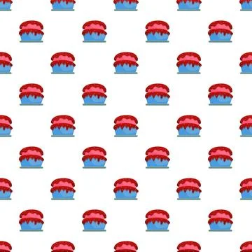 Dessert cake pattern creating sweet food background Stock Illustration