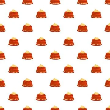 Dessert cake pudding baking recipe pattern background Stock Illustration