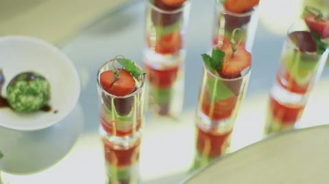 Dessert canape Stock Footage 56030708