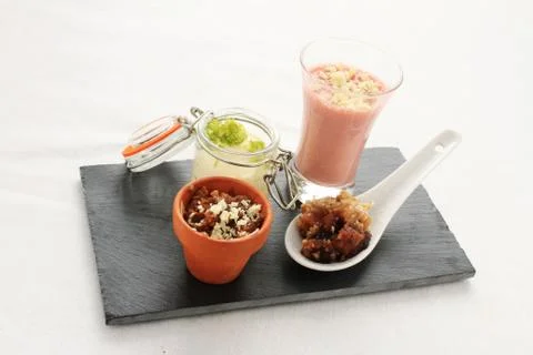 Dessert canapes Stock Photos