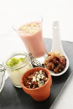 Dessert canapes Stock Photos